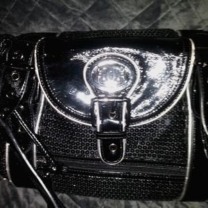 Sharif black sequins handbag